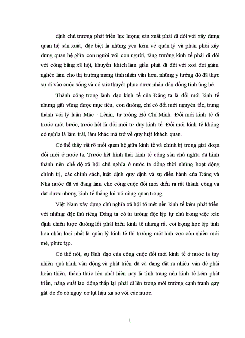 image for page Mối quan hệ giữa nền kinh tế và chính trị trong cuộc cuộc đổi mới nền kinh tế ở nước ta hiện nay 1