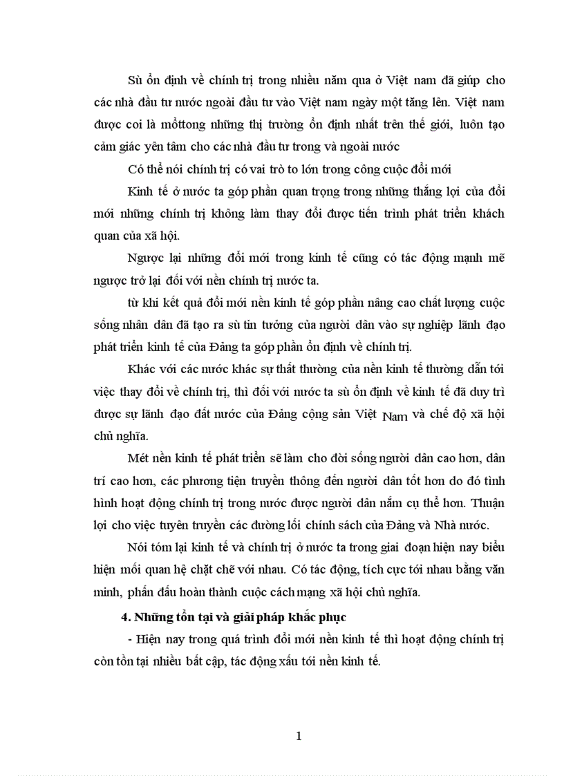 image for page Mối quan hệ giữa nền kinh tế và chính trị trong cuộc cuộc đổi mới nền kinh tế ở nước ta hiện nay 1