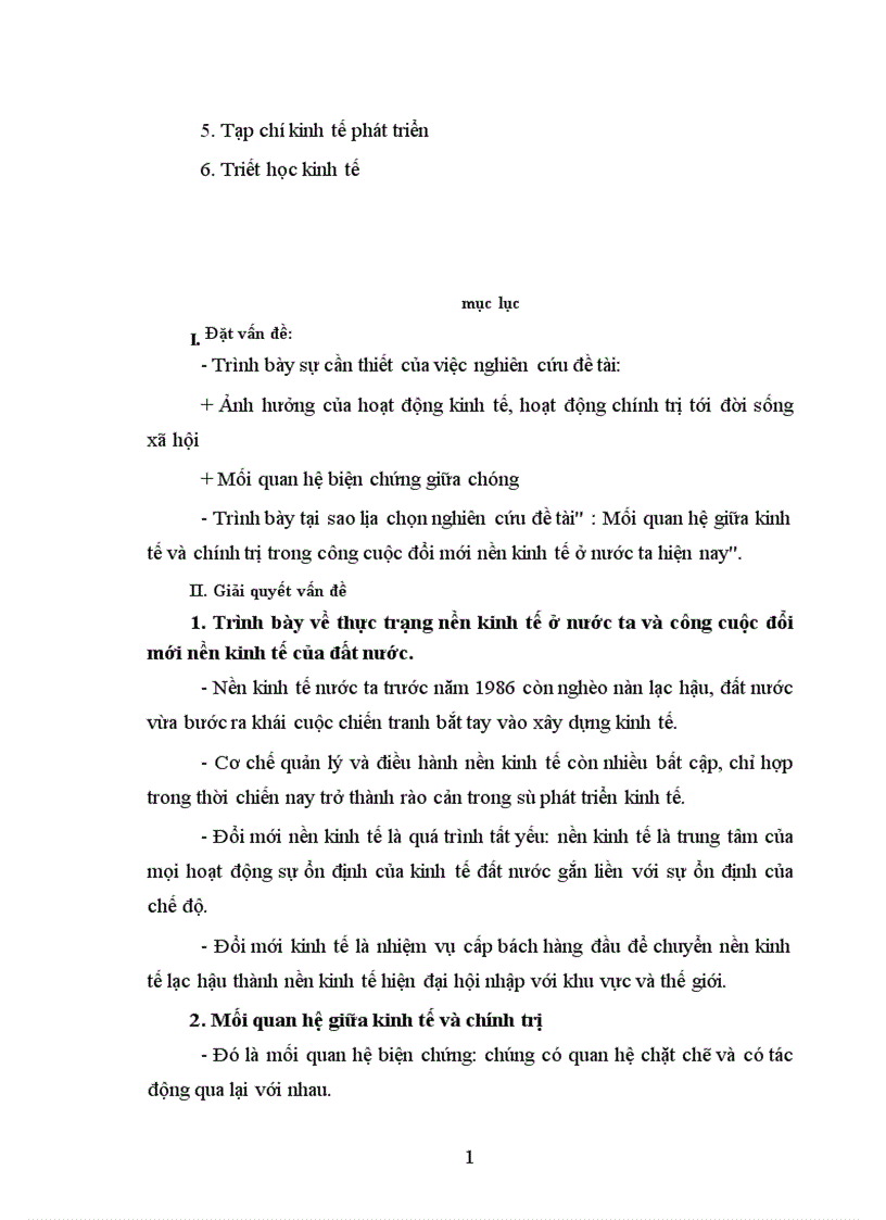 image for page Mối quan hệ giữa nền kinh tế và chính trị trong cuộc cuộc đổi mới nền kinh tế ở nước ta hiện nay 1