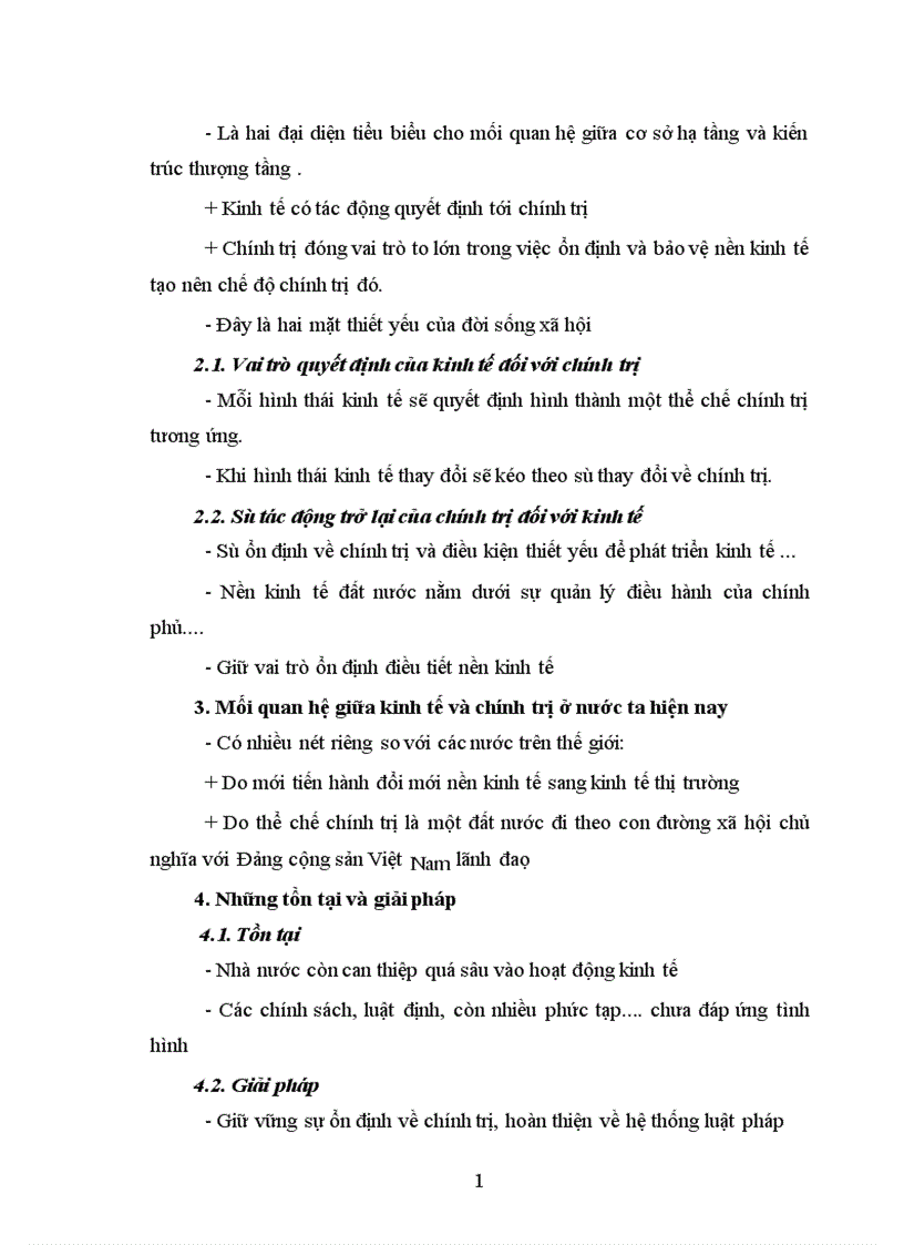 image for page Mối quan hệ giữa nền kinh tế và chính trị trong cuộc cuộc đổi mới nền kinh tế ở nước ta hiện nay 1