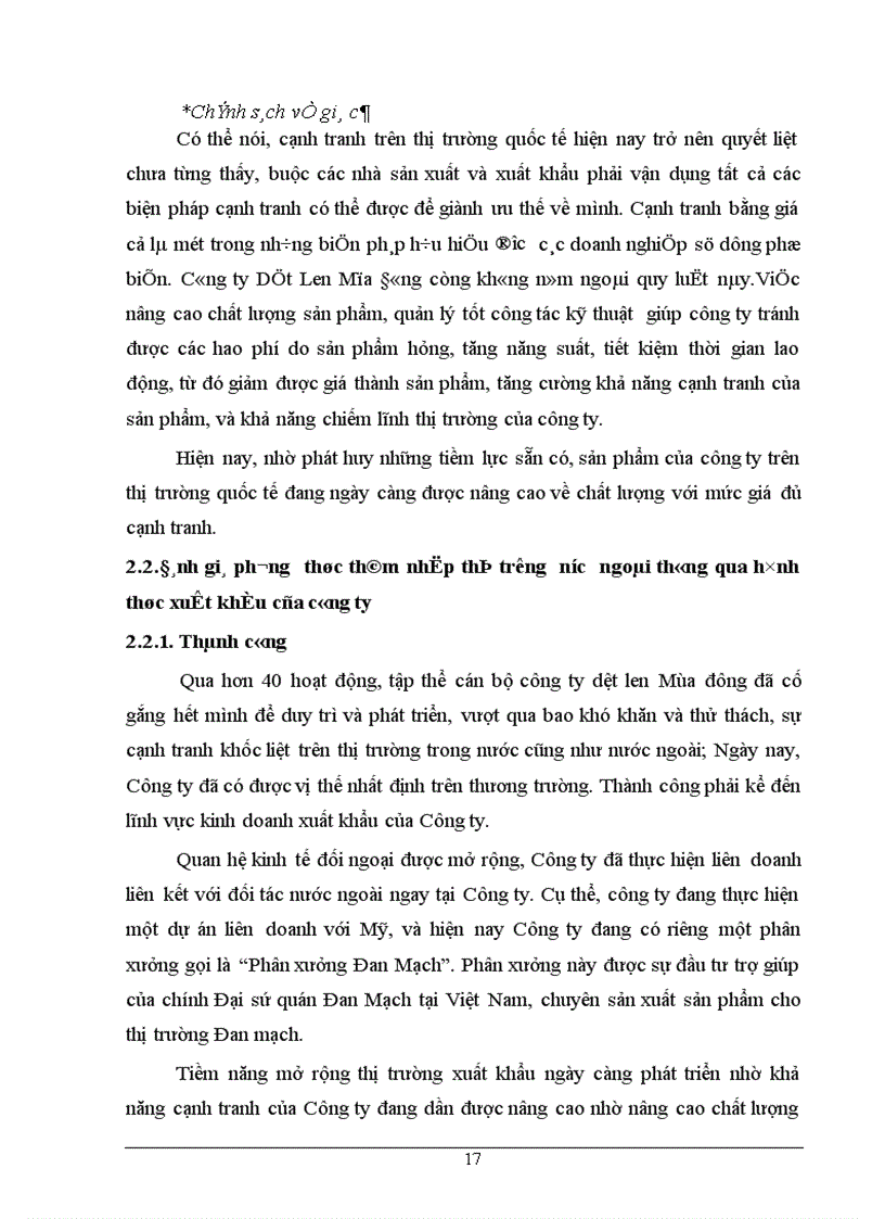 image for page Phương thức thâm nhập thị trường nước ngoài của công ty Dệt Len Mùa Đông và một số bài học kinh nghiệm