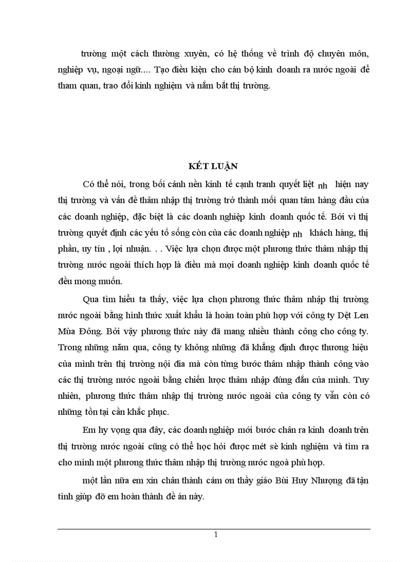 image for page Phương thức thâm nhập thị trường nước ngoài của công ty Dệt Len Mùa Đông và một số bài học kinh nghiệm
