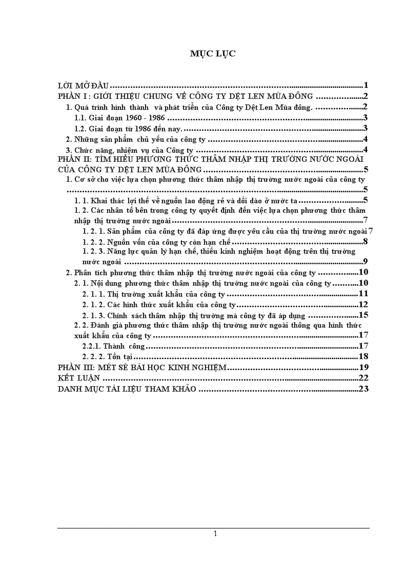 image for page Phương thức thâm nhập thị trường nước ngoài của công ty Dệt Len Mùa Đông và một số bài học kinh nghiệm