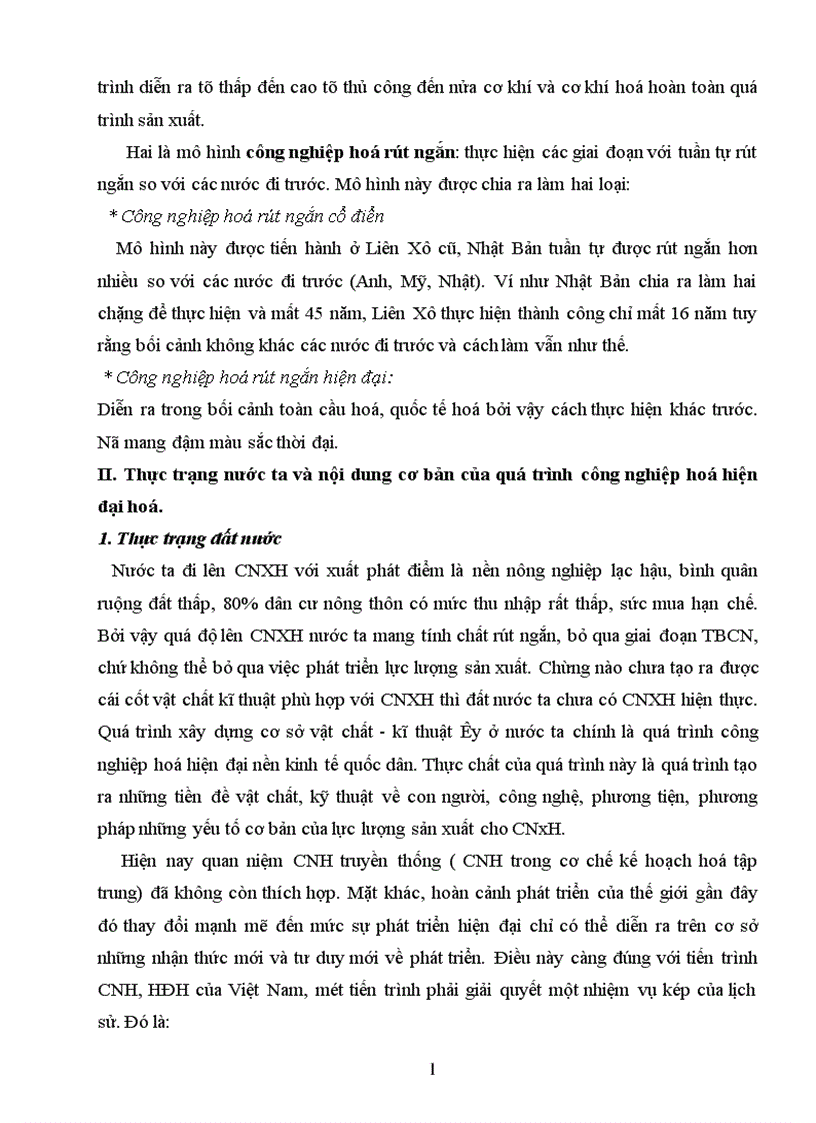 image for page Thực trạng nước ta và nội dung cơ bản của quá trình CNH HĐH 1