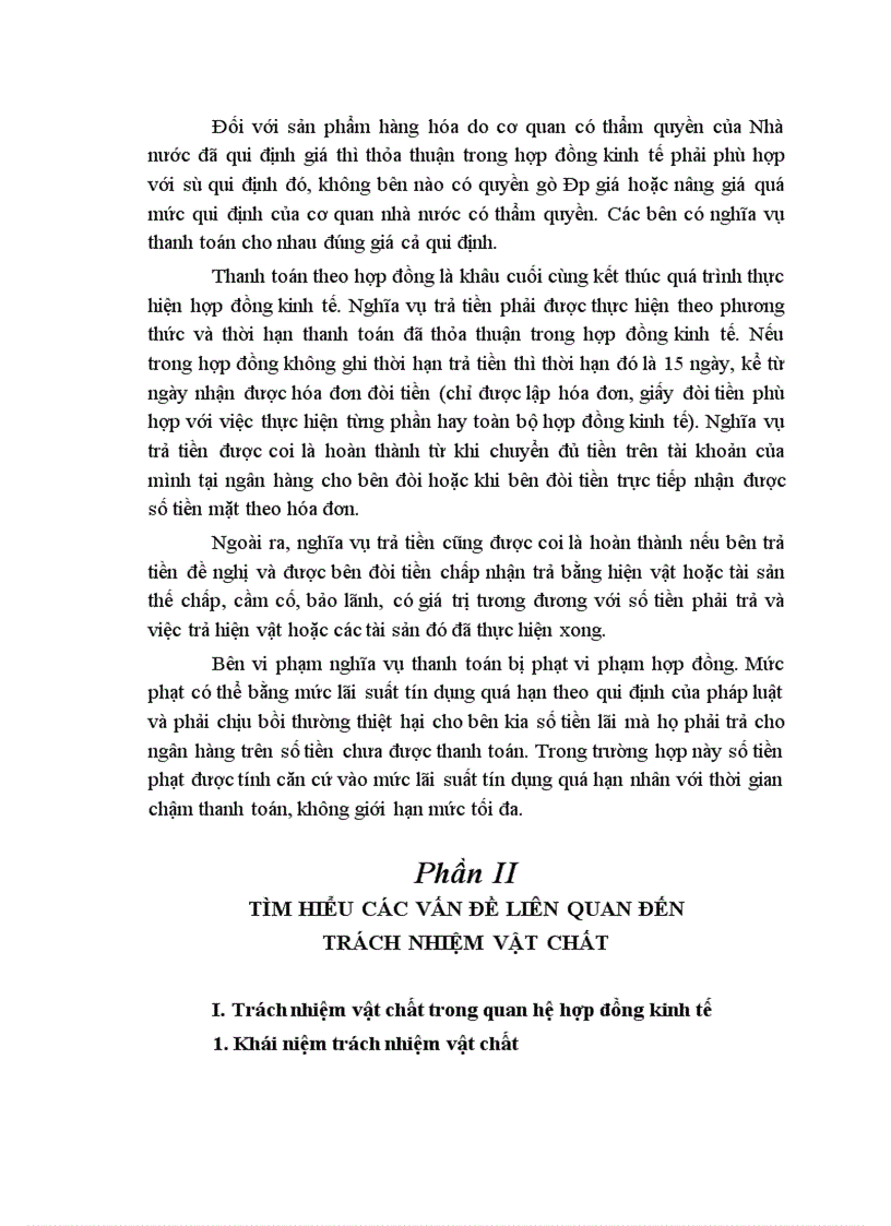 image for page Trách nhiệm vật chất do vi phạm hợp đồng kinh tế Trình bày một vụ tranh chấp hợp đồng kinh tế trước tòa án và trách nhiệm của bên vi phạm 1