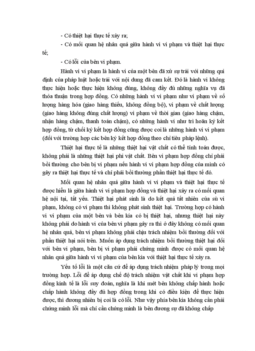 image for page Trách nhiệm vật chất do vi phạm hợp đồng kinh tế Trình bày một vụ tranh chấp hợp đồng kinh tế trước tòa án và trách nhiệm của bên vi phạm 1