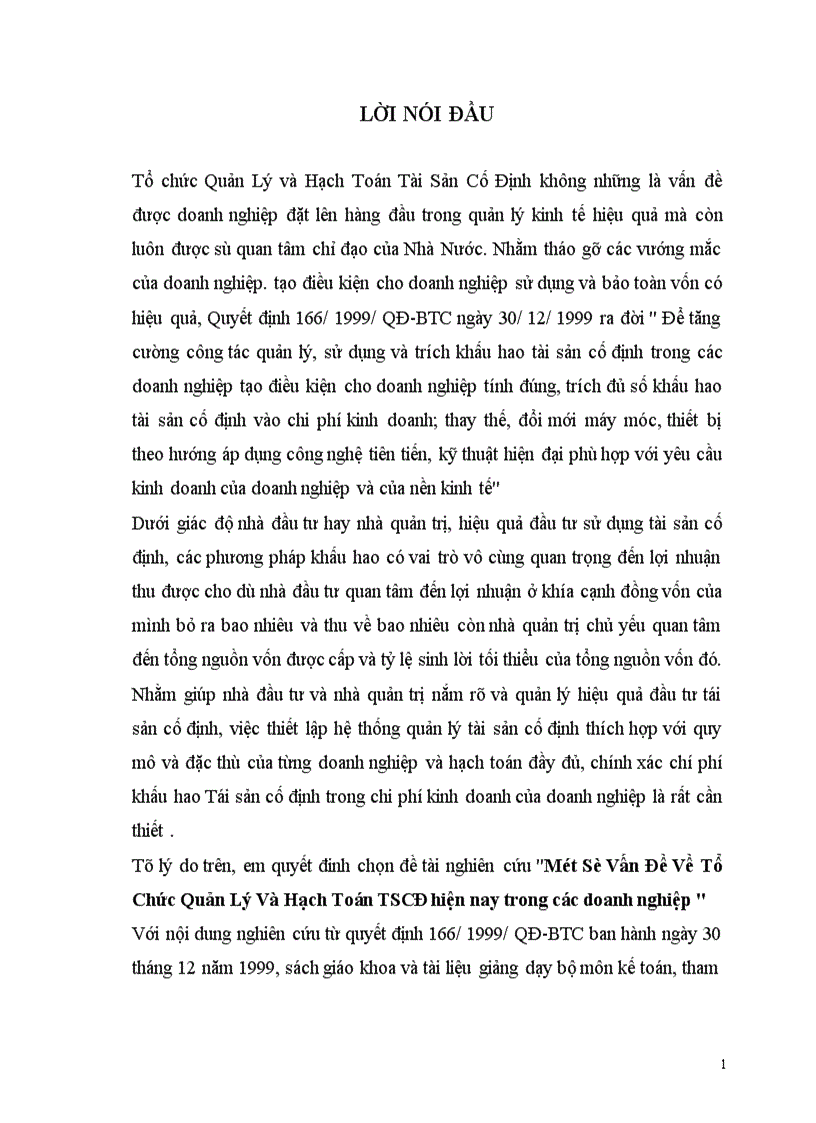 image for page Một Số Vấn Đề Về Tổ Chức Quản Lý Và Hạch Toán TSCĐ hiện nay trong các doanh nghiệp 1