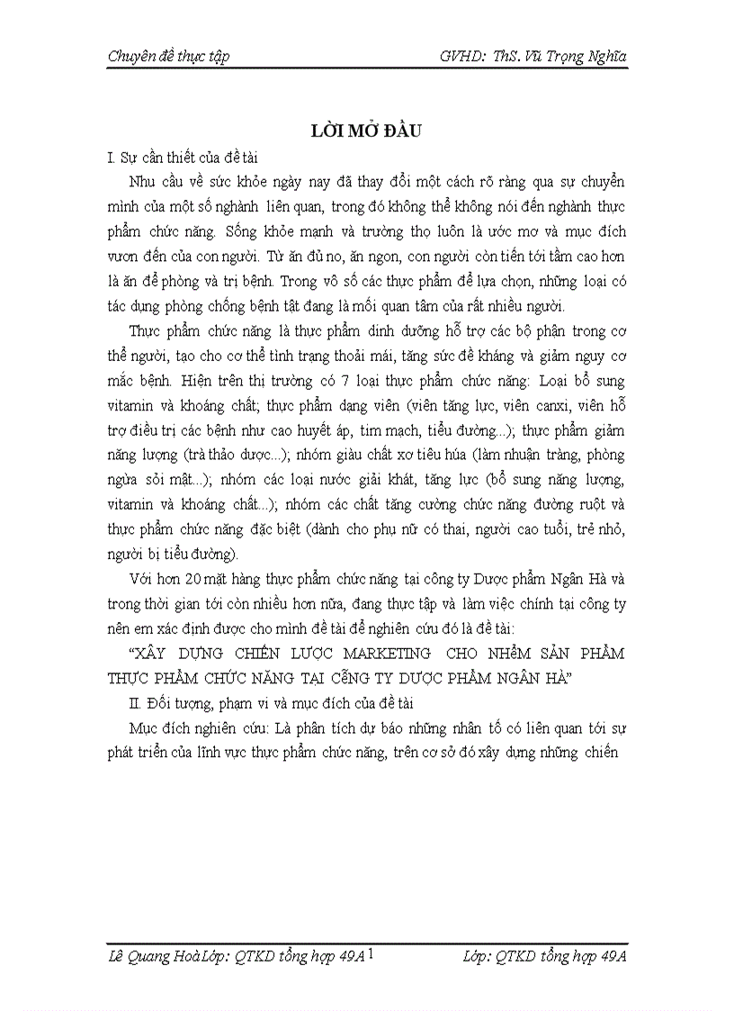 image for page Xây dựng chiến lược marketing cho nhóm sản phẩm thực phẩm chức năng tại công ty dược phẩm ngân hà 1