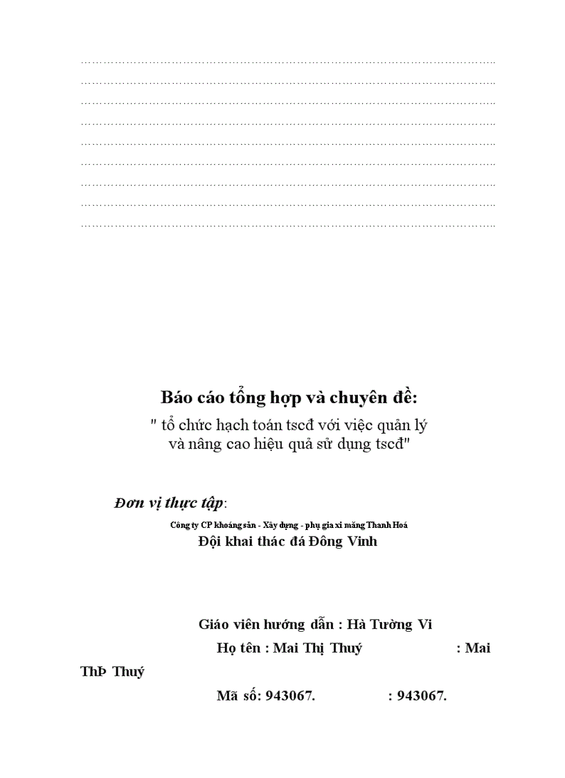 image for page Tổ chức hạch toán TSCĐ vói viêc quản lý và nâng cao hiệu quả sử dụng TSCĐ 1