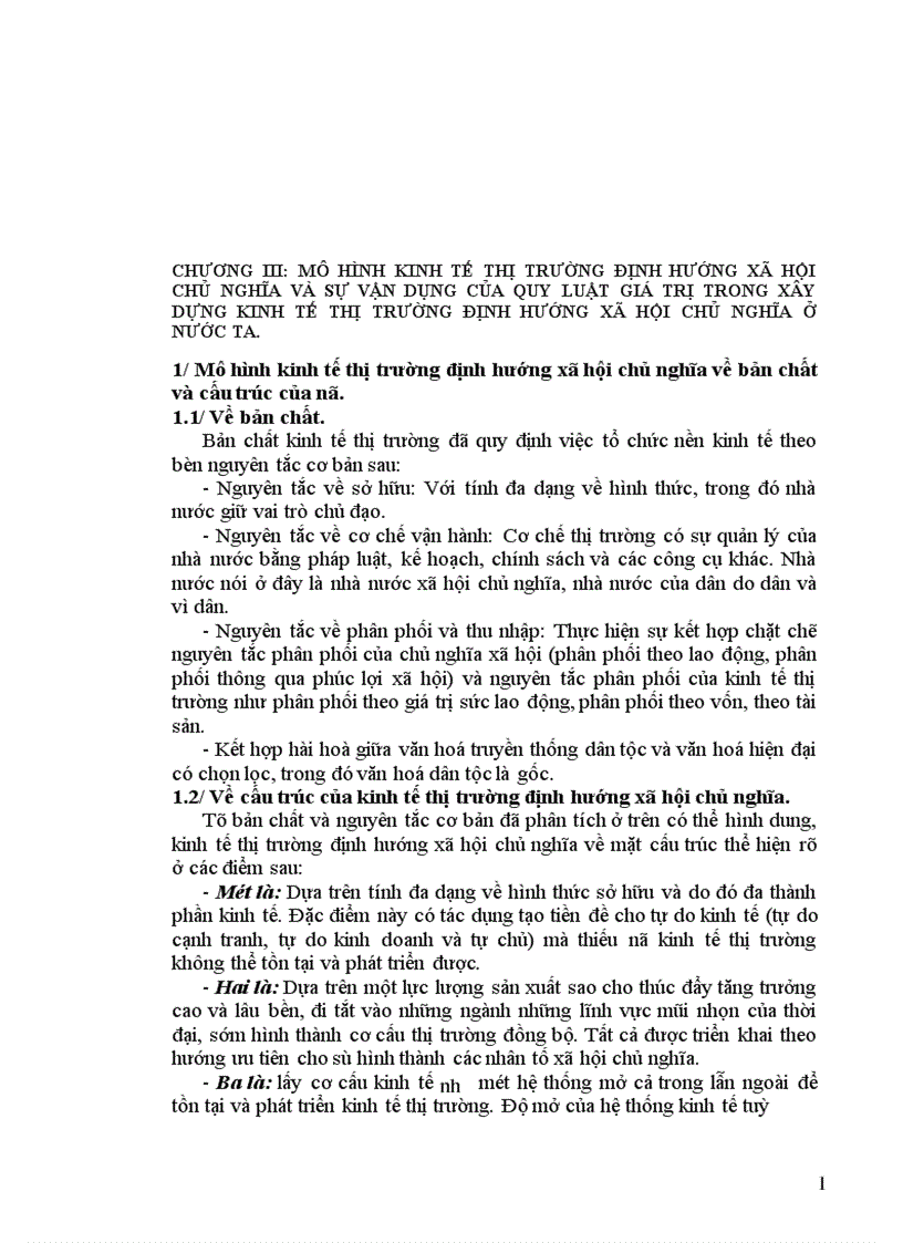 image for page Quy luật giá trị trong nền sản xuất hàng hoá và sự vận dụng quy luật này trong xây dựng kinh tế thị trường định hướng xã hội chủ nghĩa 1