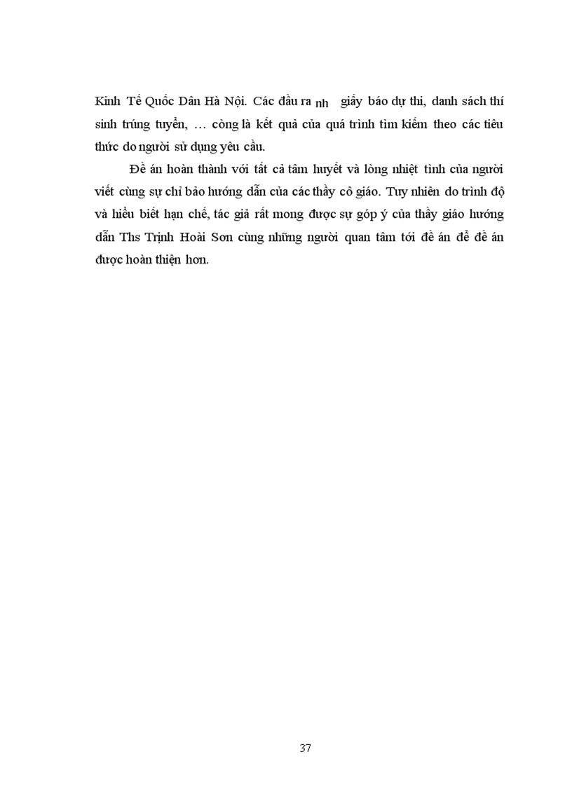 image for page Thiết kế lôgic của HT quản lý điểm