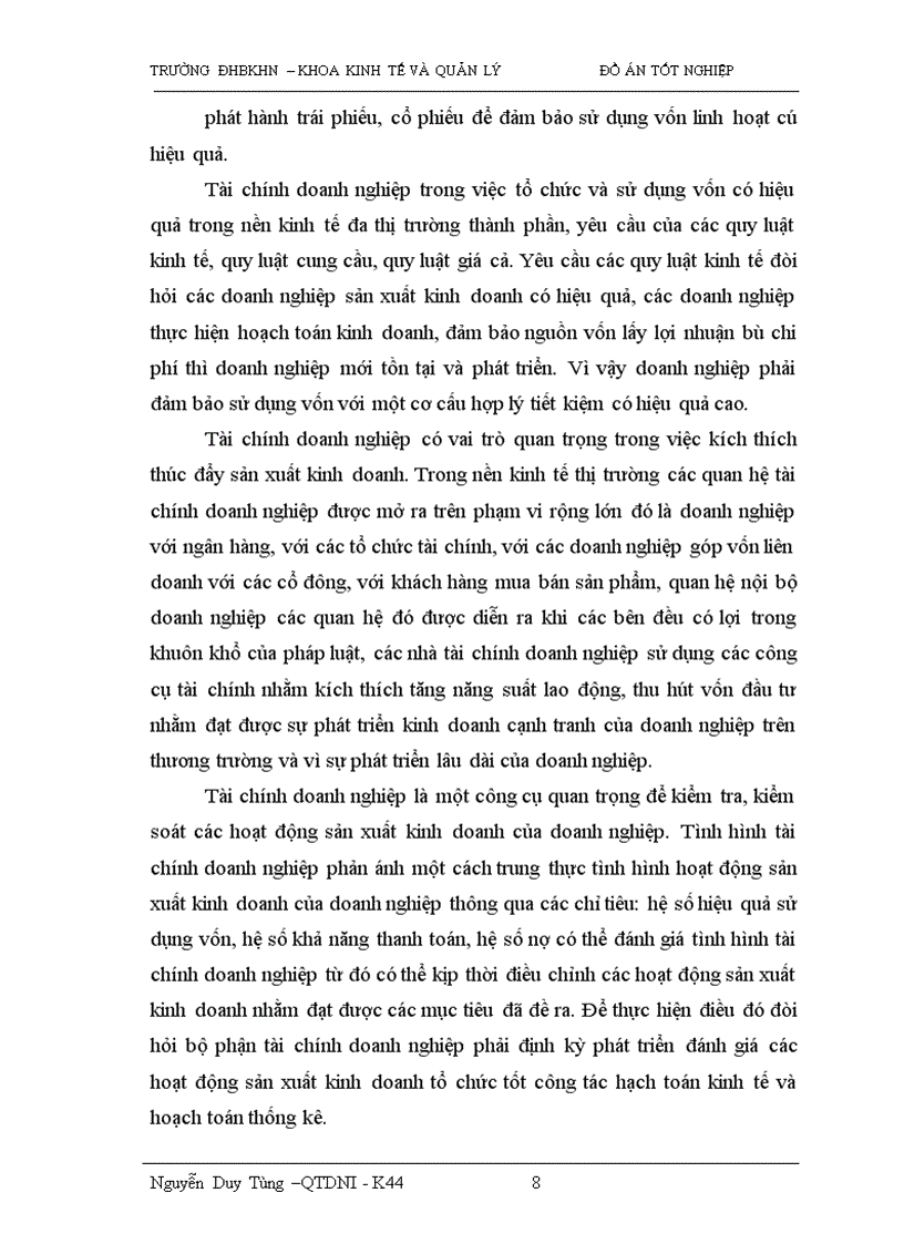 image for page Phân tích tình hình tài chính của Công ty May Đáp Cầu trong giai đoạn 2002 2003