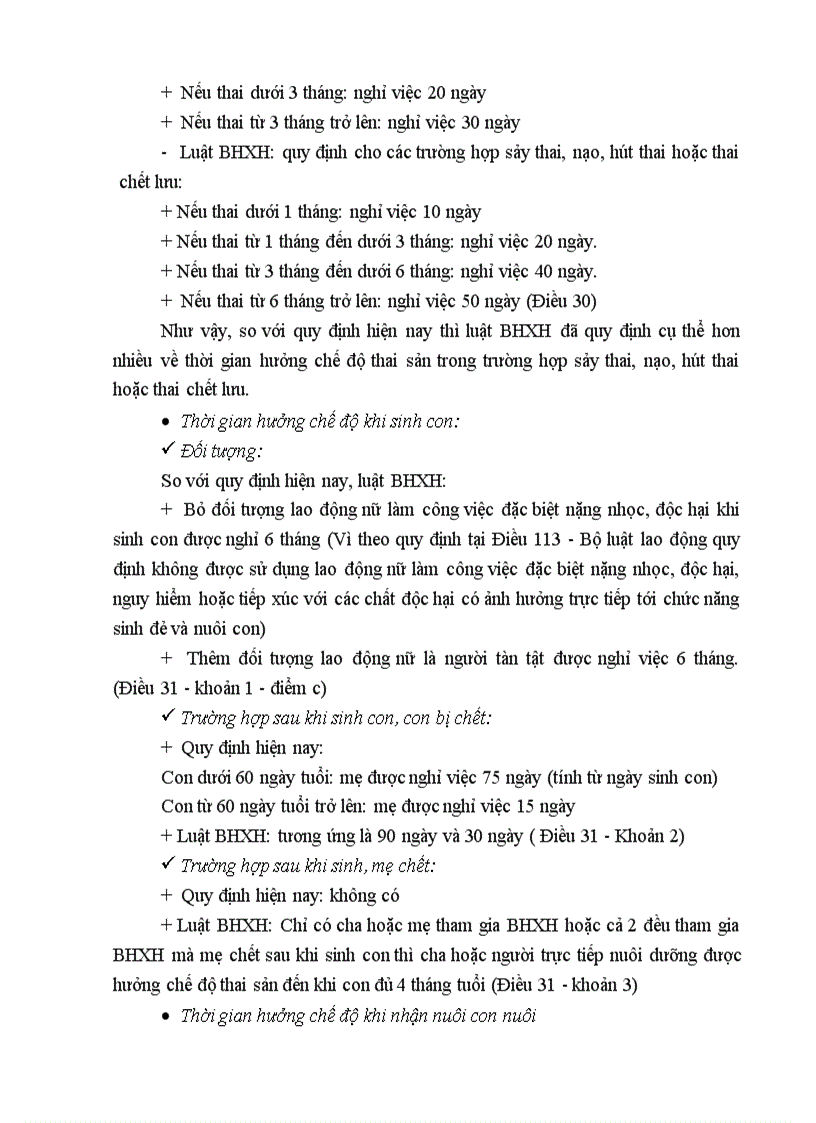 image for page Những điểm mới trong các chế độ của loại hình bhxh bắt buộc trong luật bhxh so với những quy định hiện nay về bhxh 1