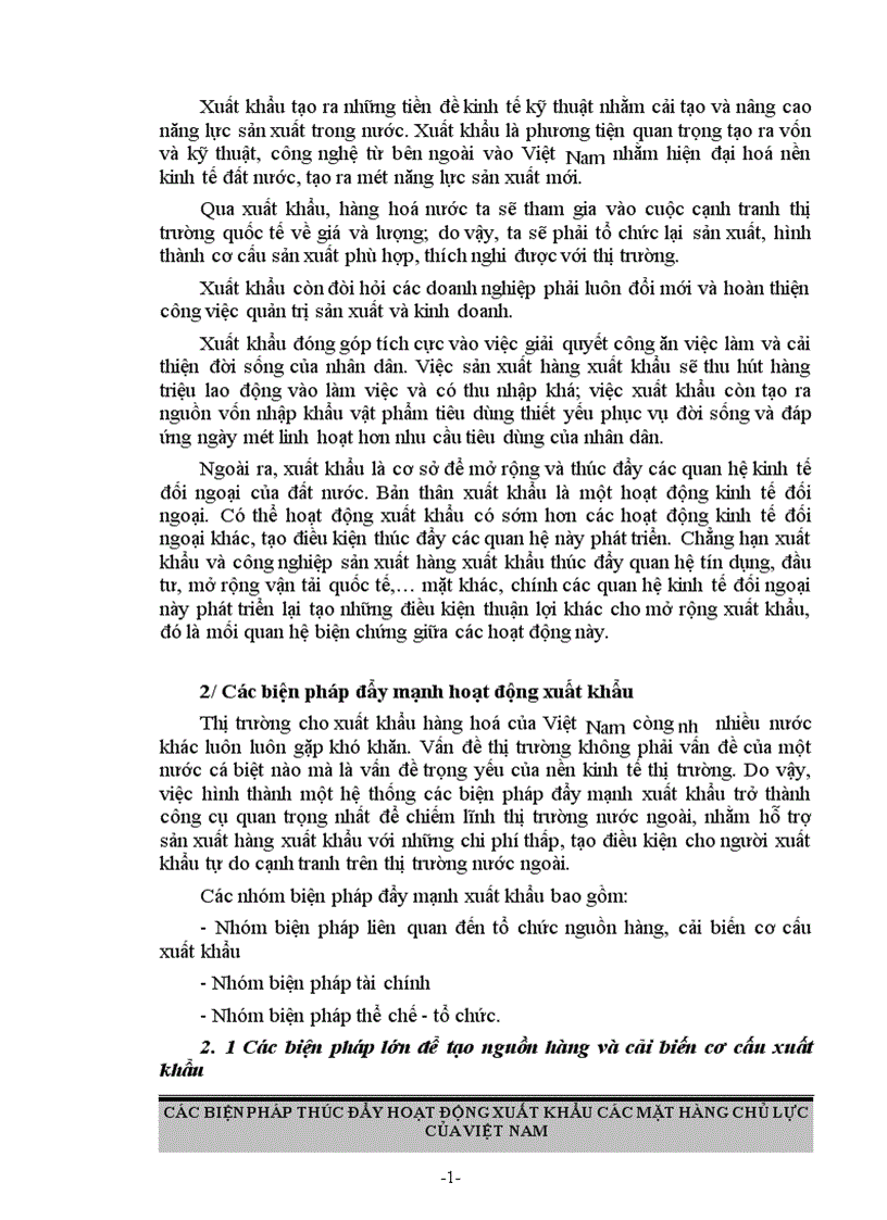 image for page Các biện pháp thúc đẩy hoạt động xuất khẩu các mặt hàng chủ lực của Việt Nam 1