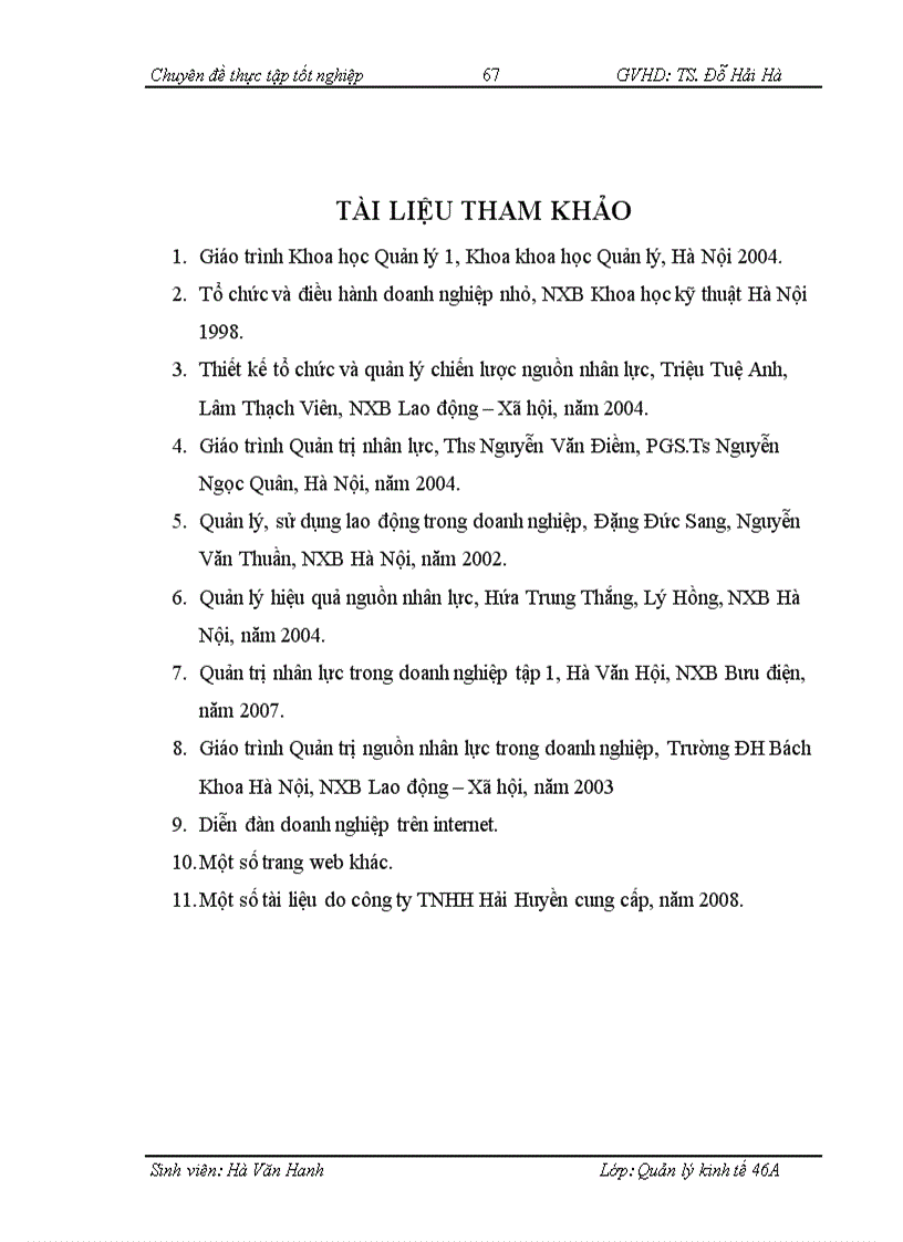 image for page Một số giải pháp nhằm hoàn thiện quản lý nguồn nhân lực tại công ty TNHH Hải Huyền 1