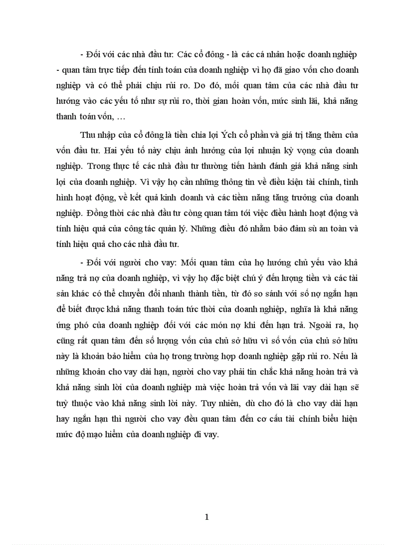 image for page Phân tích tình hình tài chính và đề xuất một số biện pháp nhằm nâng cao hiệu quả hoạt động tài chính tại Công ty Cao Su Sao Vàng 1