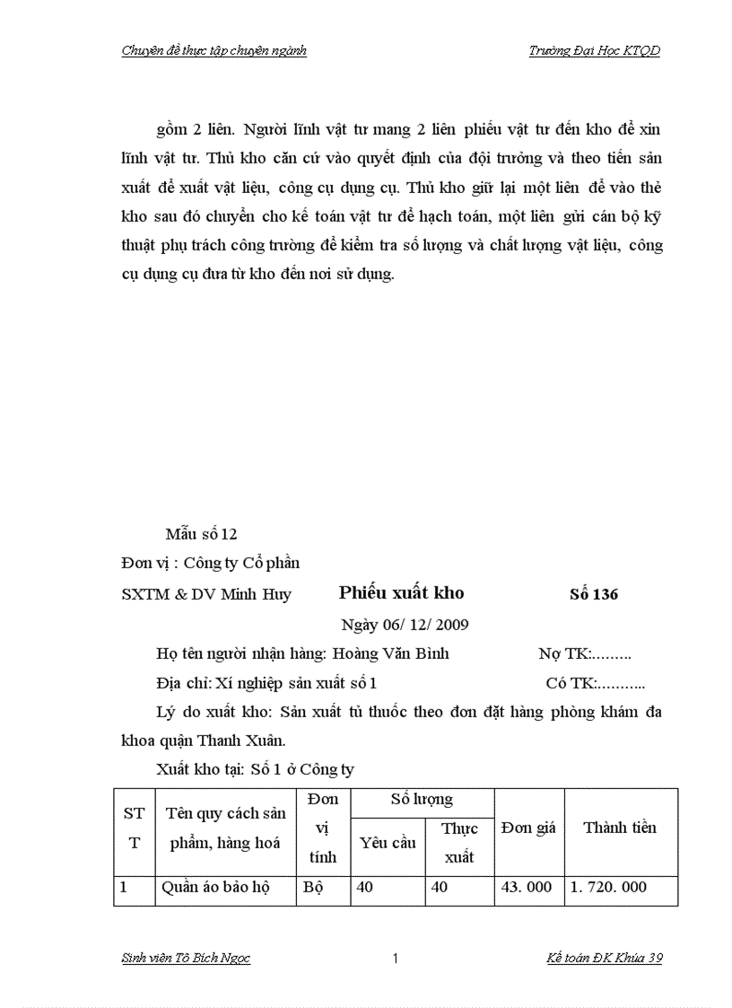 image for page Hoàn thiện công tác kế toán nguyên vật liệu tại Công ty cổ phần SXTM DV Minh Huy