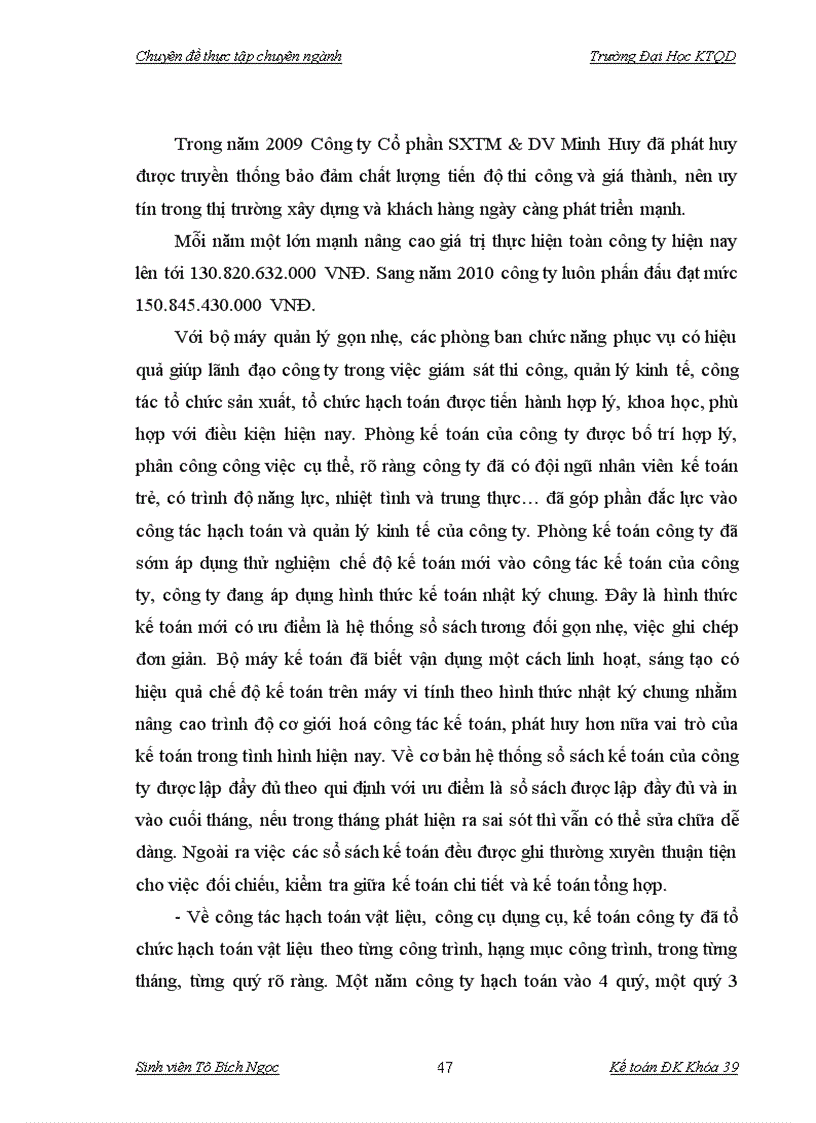 image for page Hoàn thiện công tác kế toán nguyên vật liệu tại Công ty cổ phần SXTM DV Minh Huy