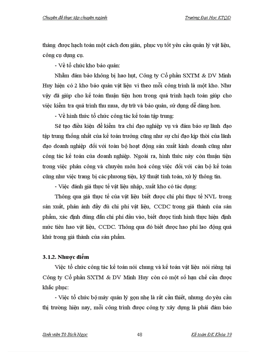 image for page Hoàn thiện công tác kế toán nguyên vật liệu tại Công ty cổ phần SXTM DV Minh Huy