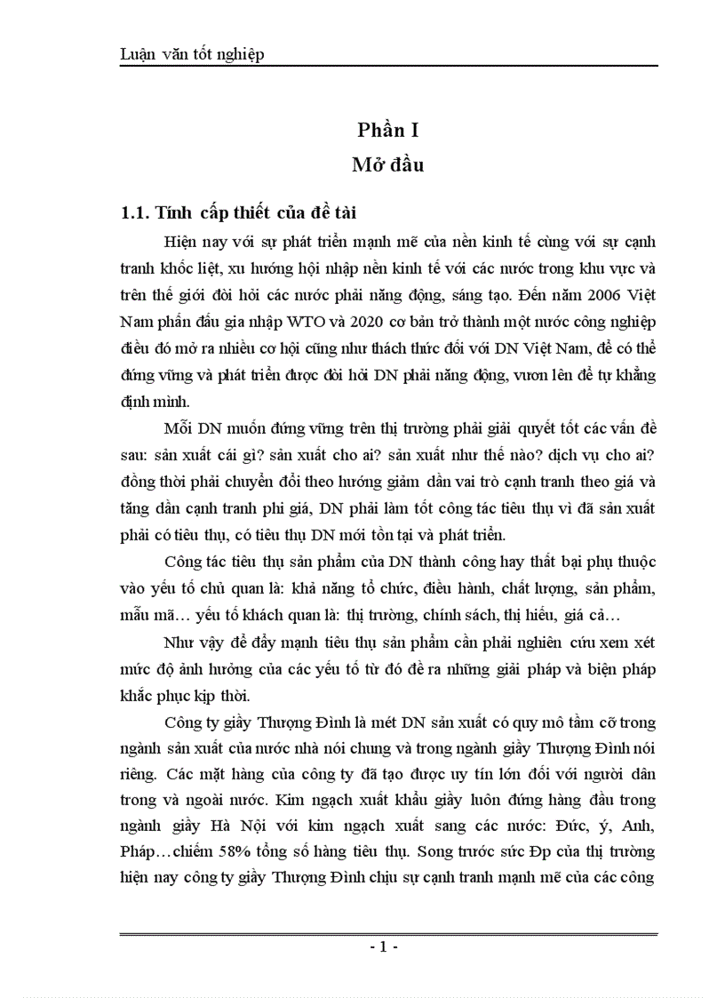 image for page Thực trạng và giải pháp đẩy mạnh tiêu thụ sản phẩm giầy của công ty giầy Thượng Đình Hà Nội 1