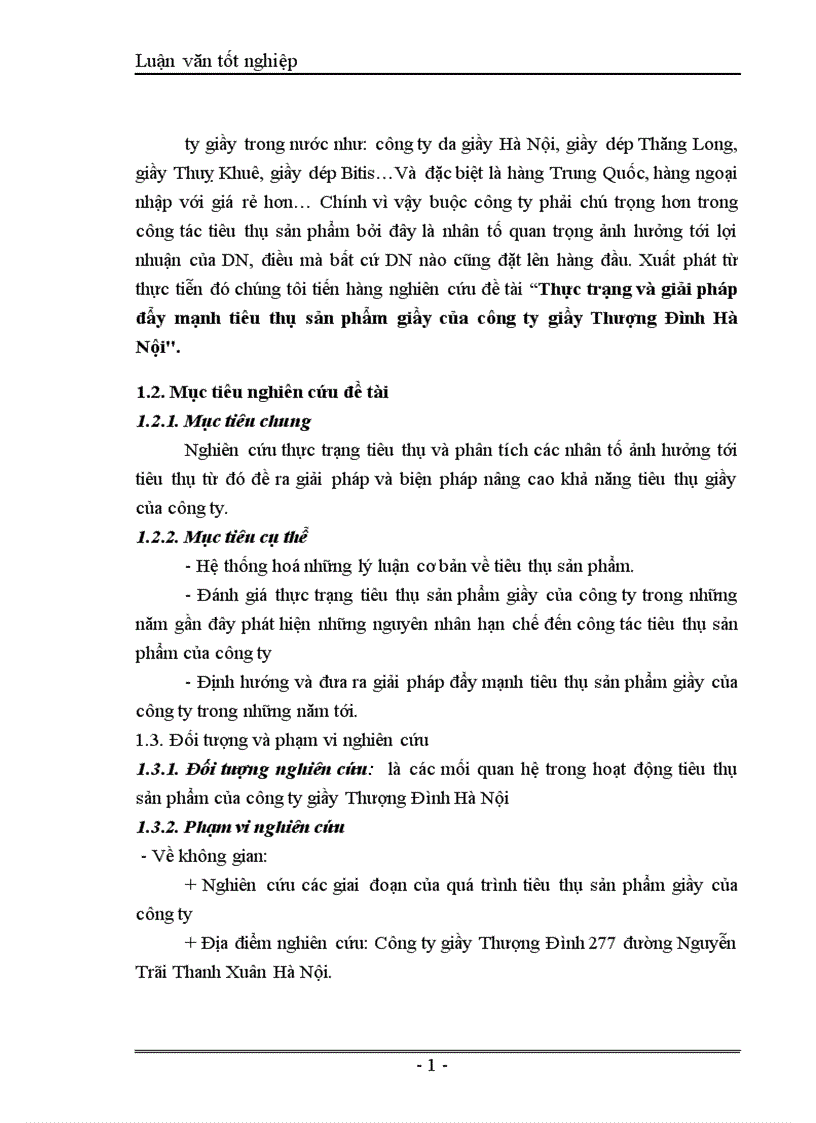 image for page Thực trạng và giải pháp đẩy mạnh tiêu thụ sản phẩm giầy của công ty giầy Thượng Đình Hà Nội 1