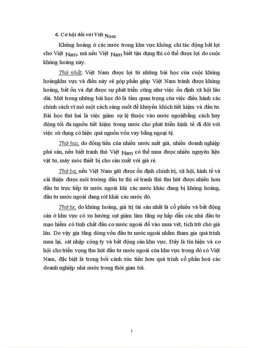 image for page Tác động của khủng hoảng tài chính khu vực đến phát triển kinh tế Việt Nam