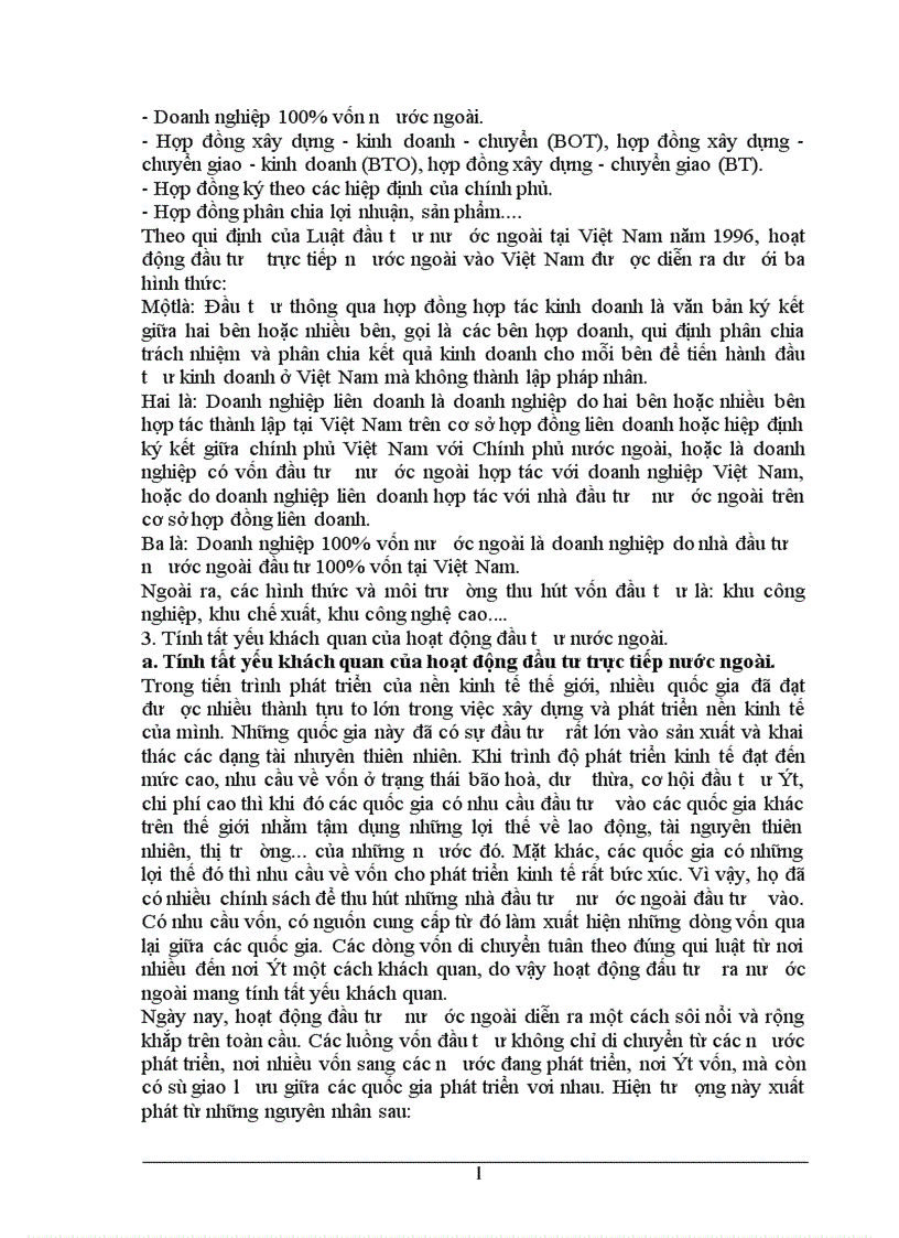 Thưc trạng và giải pháp nhằm thu hút vốn đầu tư trực tiếp nước ngoài vào Việt Nam trong giai đoạn 1995 đến đầu năm 2005 1