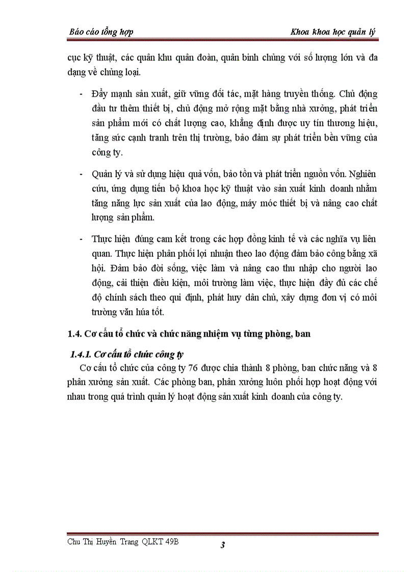 image for page Báo cáo thực tập tại công ty 76 Bộ quốc phòng