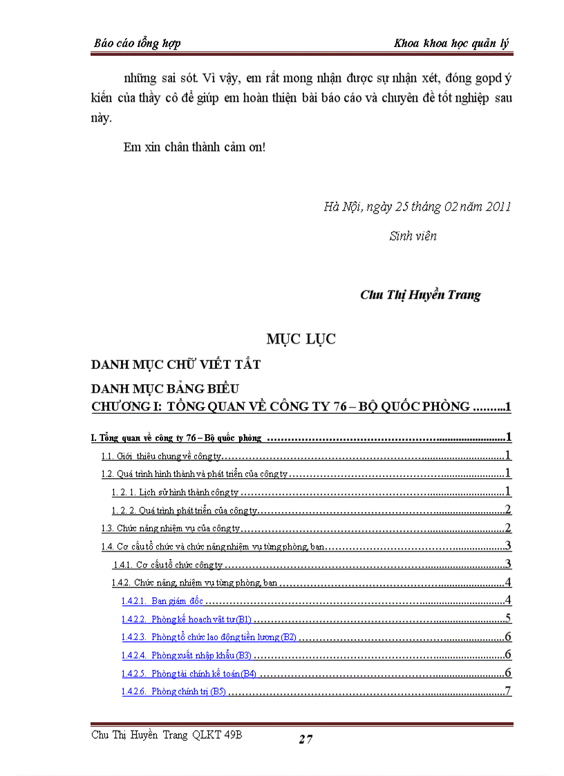 image for page Báo cáo thực tập tại công ty 76 Bộ quốc phòng