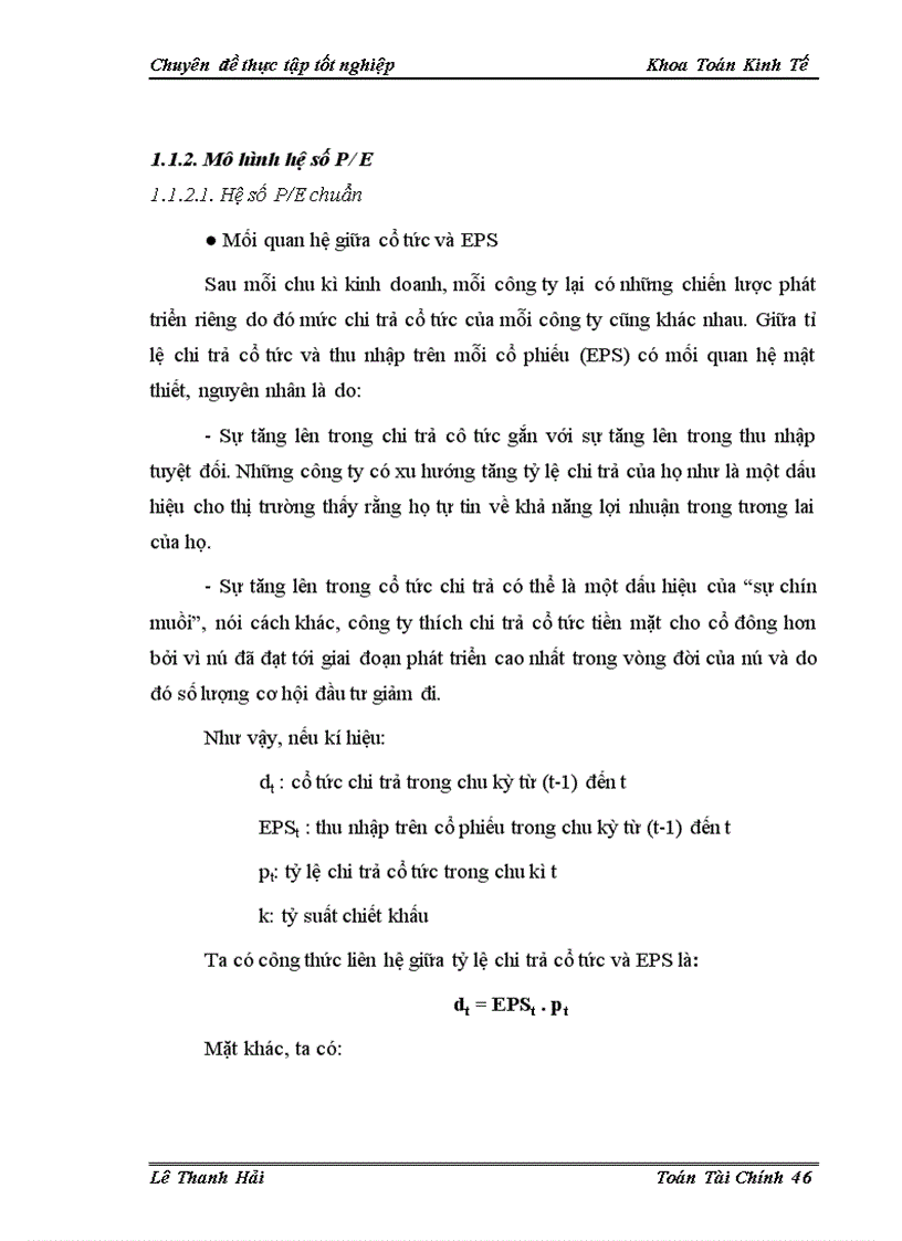 image for page Sử dụng một số hệ số tài chính trong định giá cổ phiếu trên thị trường chứng khoán Việt Nam 1
