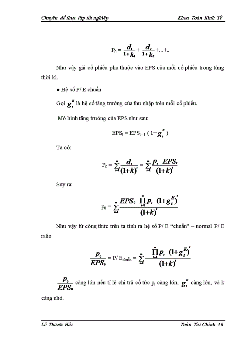 image for page Sử dụng một số hệ số tài chính trong định giá cổ phiếu trên thị trường chứng khoán Việt Nam 1