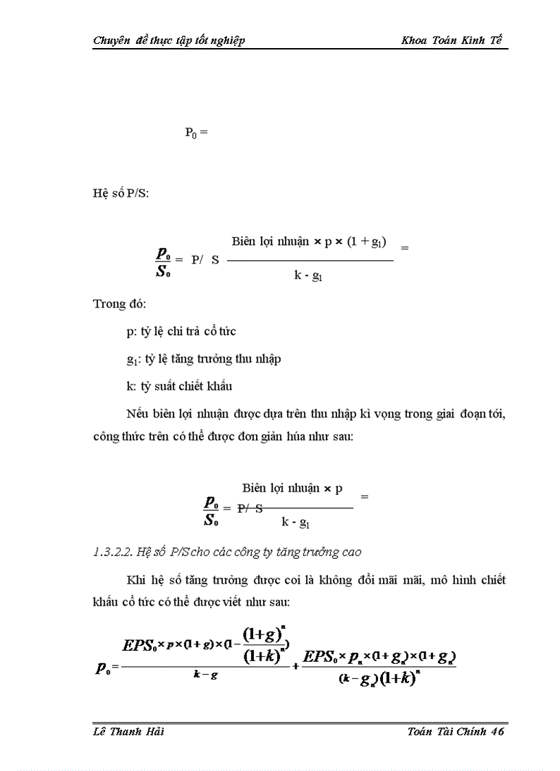 image for page Sử dụng một số hệ số tài chính trong định giá cổ phiếu trên thị trường chứng khoán Việt Nam 1