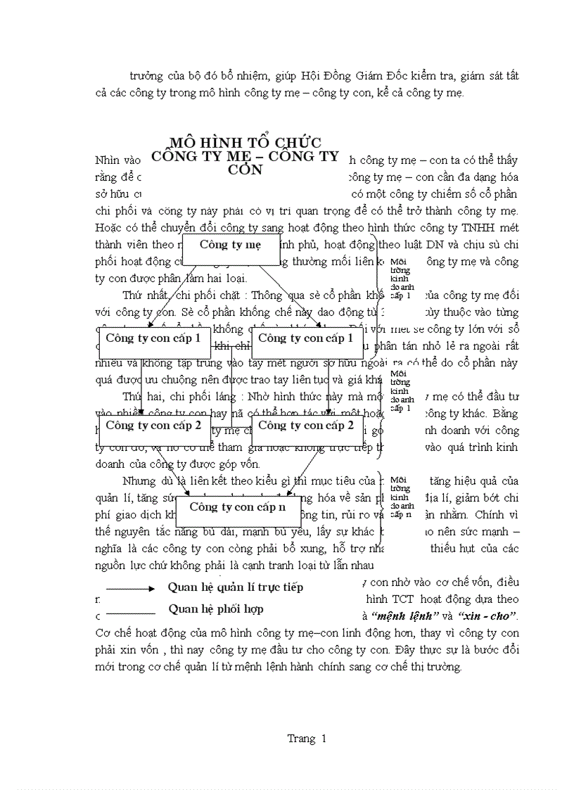 image for page Cơ sở khoa học của mô hình công ty mẹ công ty con
