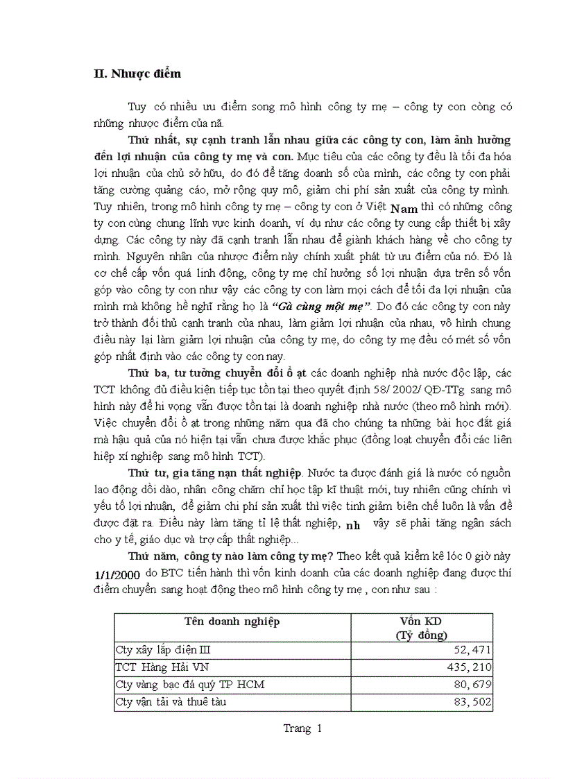 image for page Cơ sở khoa học của mô hình công ty mẹ công ty con