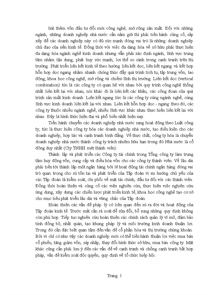 image for page Cơ sở khoa học của mô hình công ty mẹ công ty con