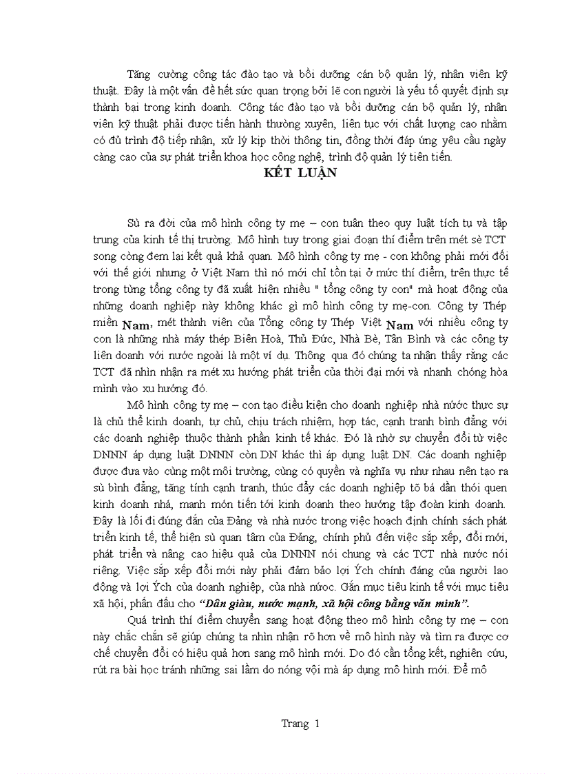 image for page Cơ sở khoa học của mô hình công ty mẹ công ty con