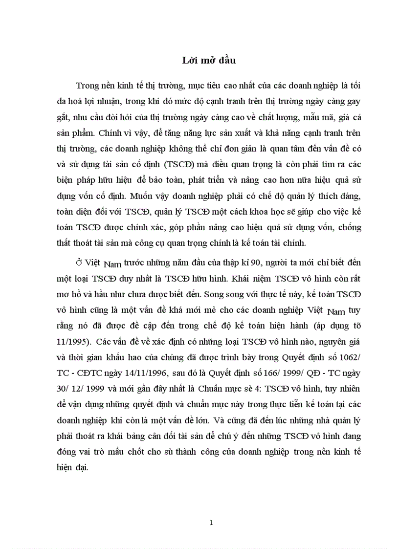 Một số vấn đề về tổ chức quản lý và kế toán TSCĐ vô hình trong doanh nghiệp Việt Nam 1