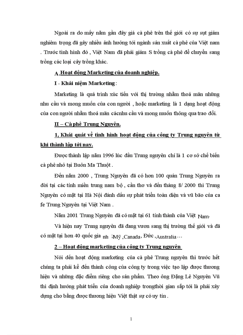 image for page Vận dụng nguyên lý về mối quan hệ biện chứng giữa LLSX và QHSX để phân tích tình hình hoạt động Maketting ở 2 doanh nghiệp kinh doanh về cafe ở Việt Nam