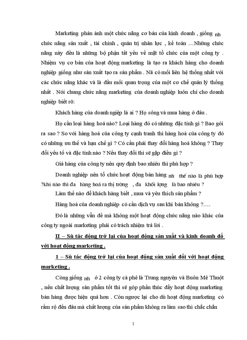 image for page Vận dụng nguyên lý về mối quan hệ biện chứng giữa LLSX và QHSX để phân tích tình hình hoạt động Maketting ở 2 doanh nghiệp kinh doanh về cafe ở Việt Nam