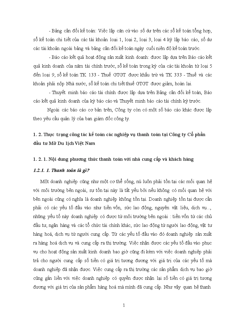 image for page Hoàn thiện công tác kế toán các nghiệp vụ thanh toán tại Công ty Cổ phần đầu tư Mở Du lịch Việt Nam 1