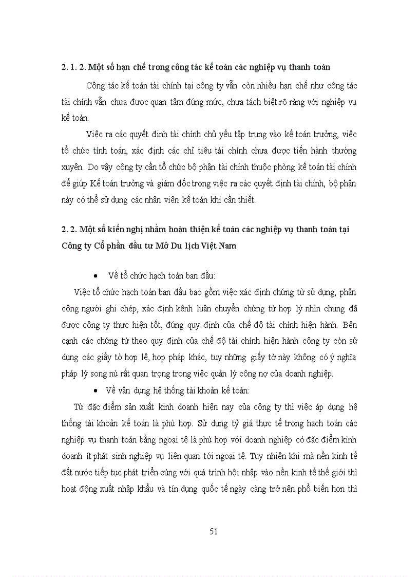 image for page Hoàn thiện công tác kế toán các nghiệp vụ thanh toán tại Công ty Cổ phần đầu tư Mở Du lịch Việt Nam 1