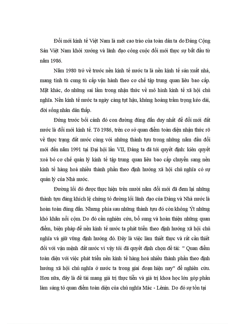 image for page Quan điểm toàn diện với việc phát triển nền kinh tế hàng hoá nhiều thành phần theo định hướng xã hội chủ nghĩa ở nước ta trong giai đoạn hiện nay 1