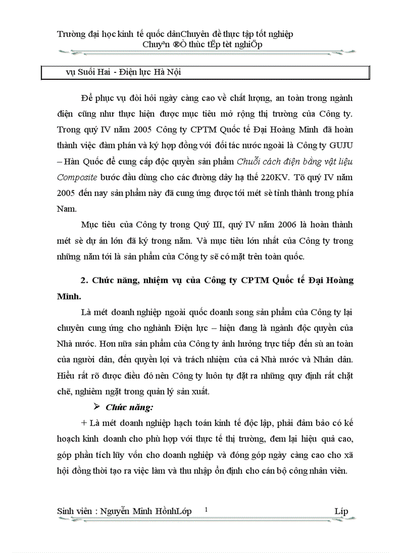 image for page Hạch toán tiêu thụ thành phẩm và xác định kết qủa tiêu thụ ở Công ty CPTM Quốc Tế Đại Hoang Minh