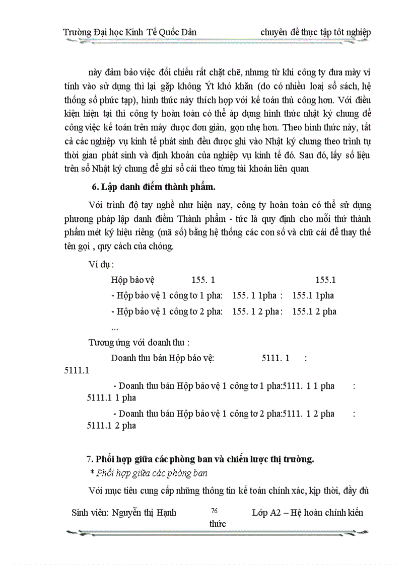 image for page Hạch toán tiêu thụ thành phẩm và xác định kết qủa tiêu thụ ở Công ty CPTM Quốc Tế Đại Hoang Minh