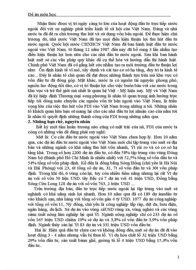 image for page Thực trạng huy động vốn FDI vào Việt Nam trong thời gian qua