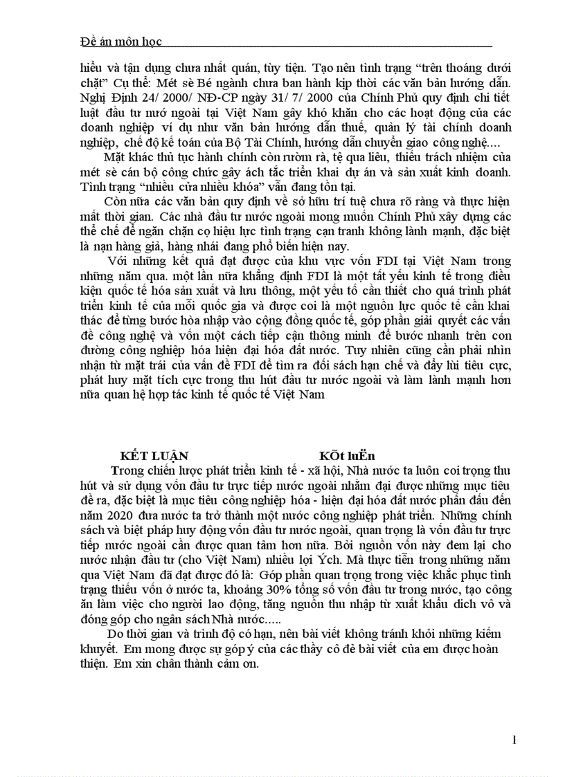 image for page Thực trạng huy động vốn FDI vào Việt Nam trong thời gian qua