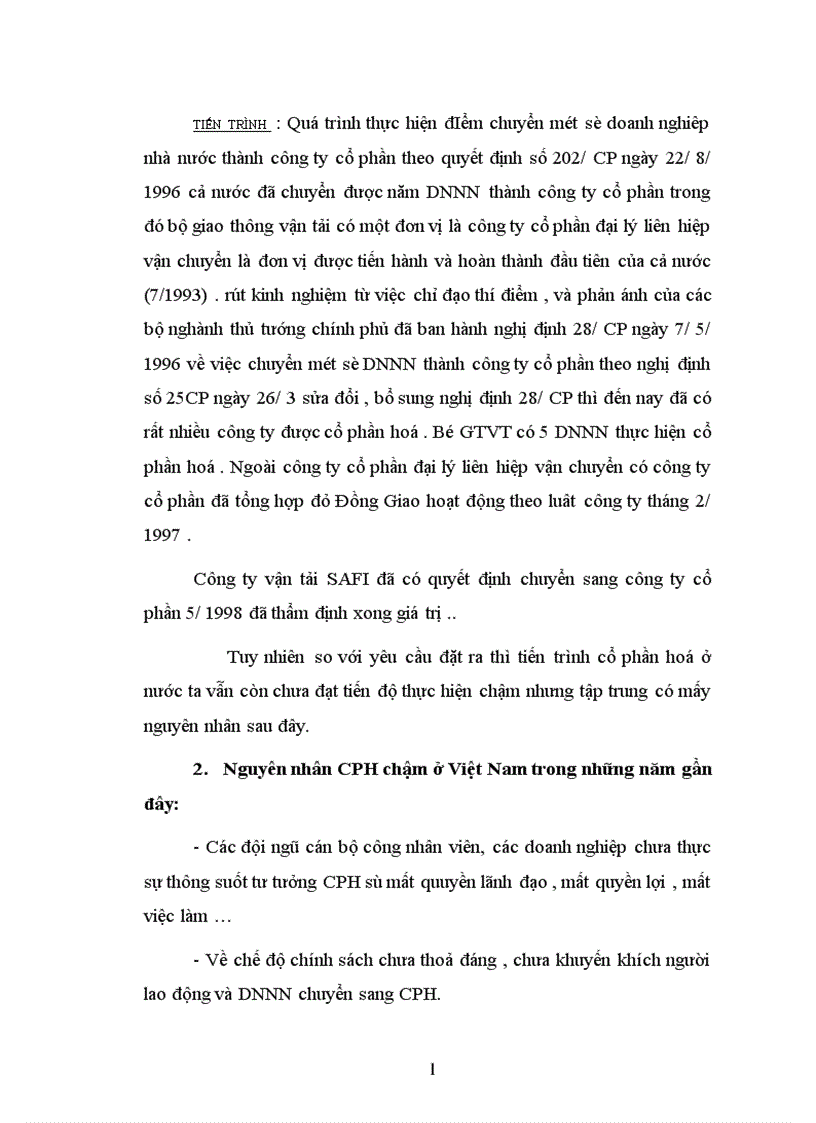 image for page Cổ phần hoá các Doanh nghiệp Nhà nước ở Việt Nam 1