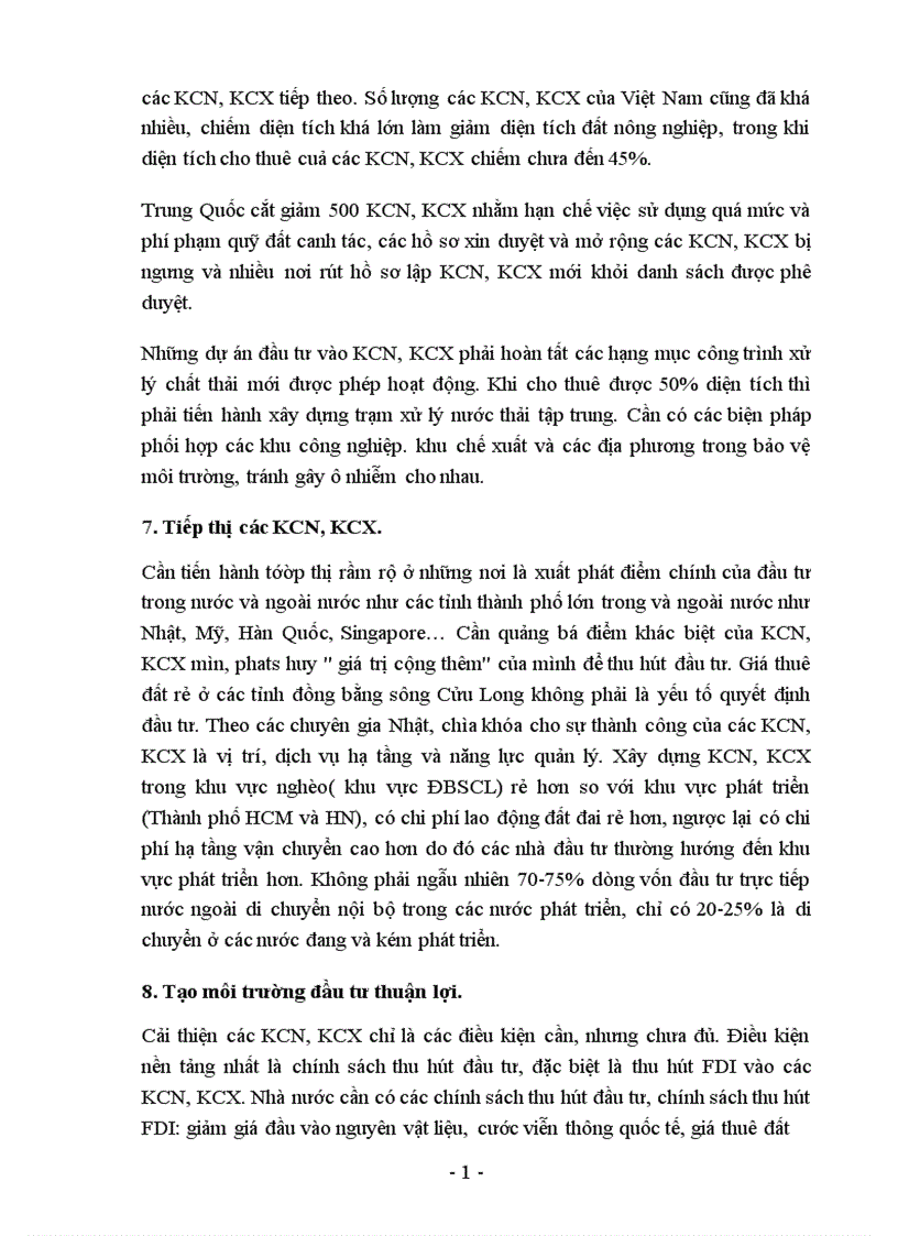 image for page Giải pháp nâng cao hiệu quả đầu tư vào các KCN KCX 1