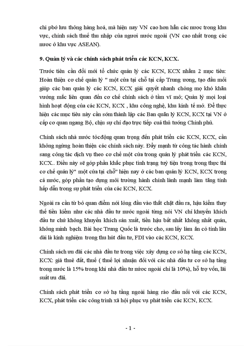 image for page Giải pháp nâng cao hiệu quả đầu tư vào các KCN KCX 1