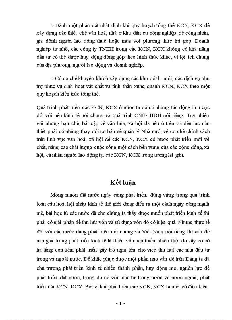 image for page Giải pháp nâng cao hiệu quả đầu tư vào các KCN KCX 1